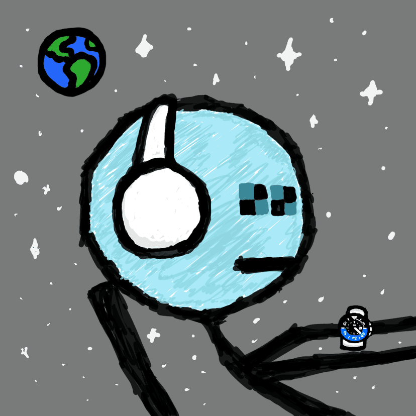 INK MFER alien, space background