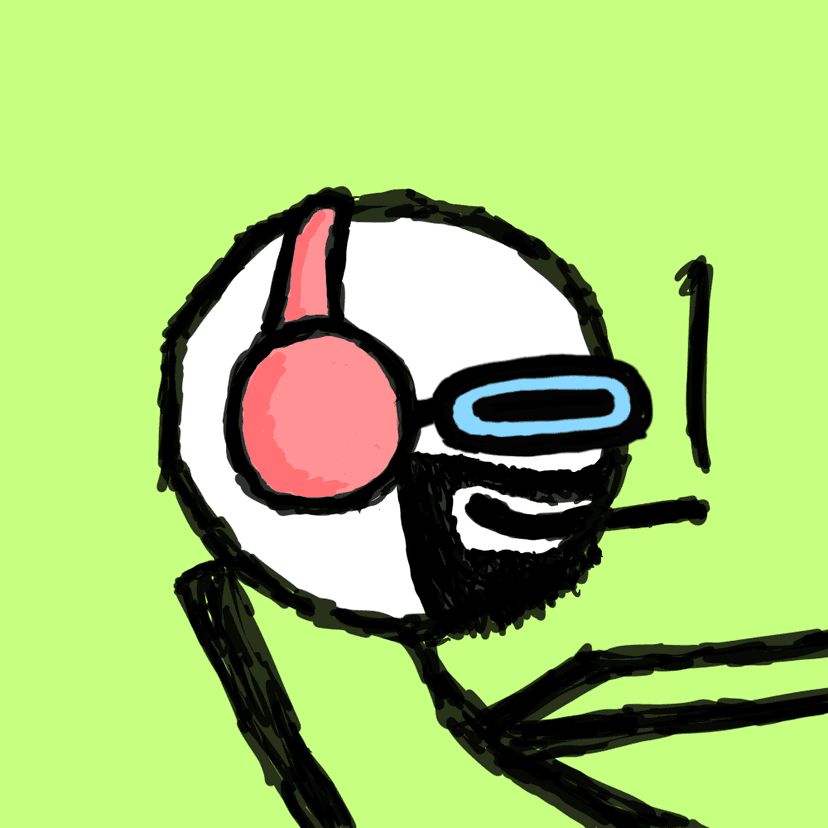 INK MFER with VR and pink headphones